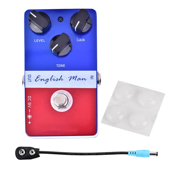 Mini Metal Distortion Gitarr Effektpedal med True Bypass 6.35mm Jack Tillbehör