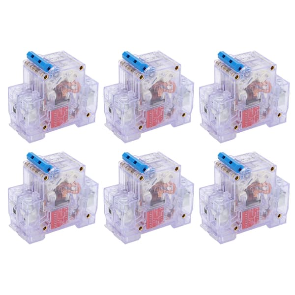 6 stk. DZ47‑63 2P 6‑63A Transparent MCB Mini Afbryder Luftafbryder Kredsløbsbeskyttelse