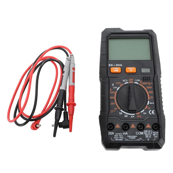 Digitalt Multimeter Auto Ranging Stemmeudsendelse AC DC Spænding Strøm Kapacitans Modstand Frekvens Tester