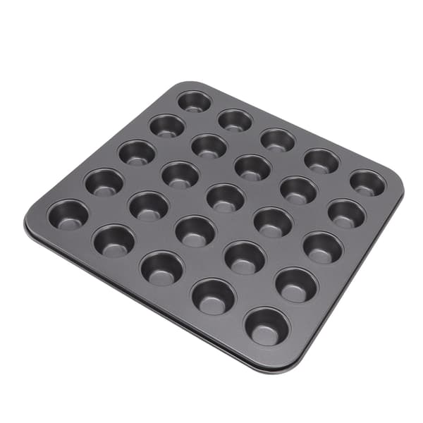 Nonstick Mini Cupcakeforme Kulstofstål Bageplade til Småkager Brød, 25-hulrum