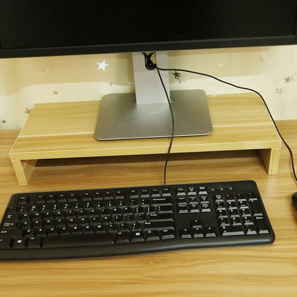 Træskærmstativ til PC LED LCD computerskærm, skrivebordsorganisator, træskærmbeslag