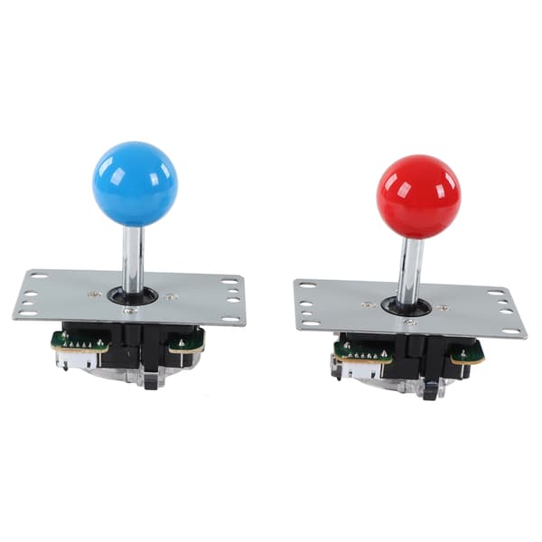 2-spiller DIY Arcade-sæt USB-brætspil-encoder Joystick Arcade-knapsæt til venner, der samles, blå og rød