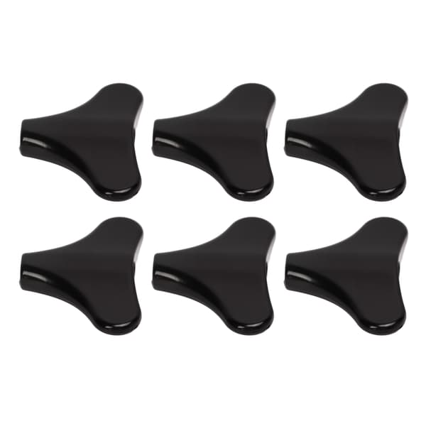 6 basstämskruvar, fishtail-stil, svart metall, reservdelar för elbasgitarr