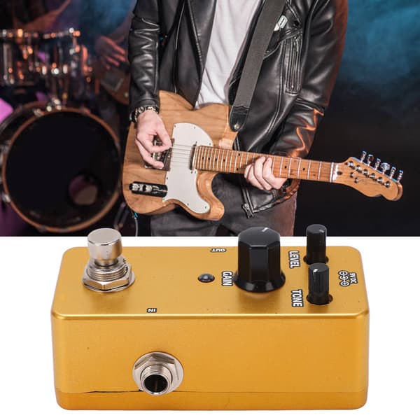 Distortionpedal Klassisk Mini Elgitarr Enkel Blockeffekt 3 Knappar Metallskal