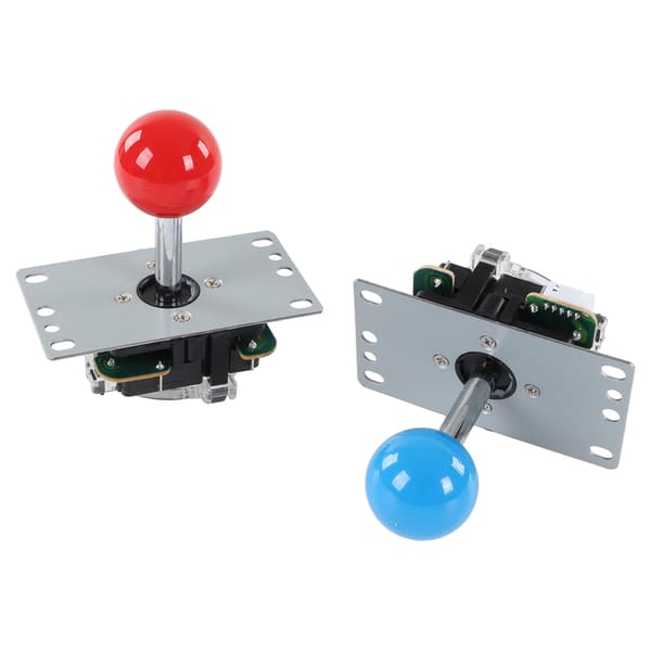 2-spelares DIY Arcade Kit USB-spelkontroll Encoder Joystick Arcade-knappar Set för vänner som samlas blå och röd