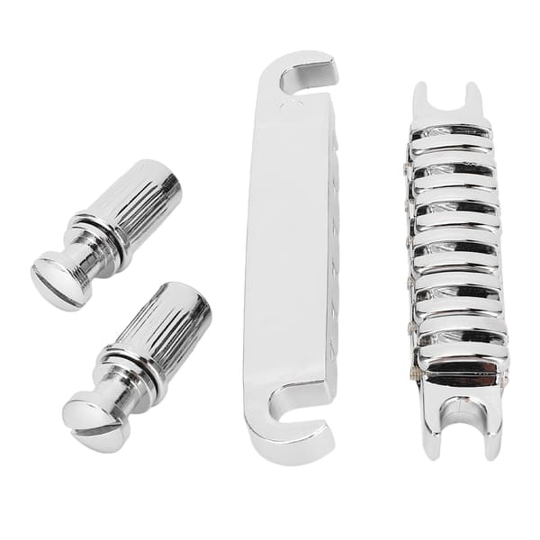 Delad gitarrbrygga Zinklegering Individuellt justerbar 10,4 mm gitarrsträng genom bryggbyte för LP Silver