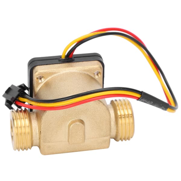 Messing Hall-flowsensor til vandvarmere og kreditkortmaskiner - G1/2 han, DC 3-24V