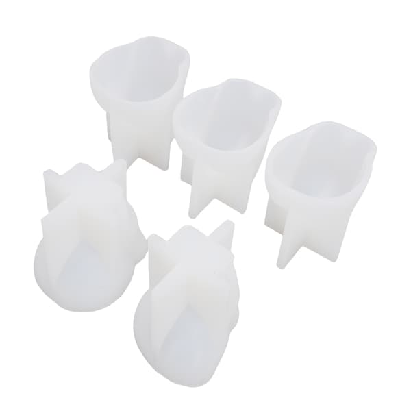 5 stk. 3D Kat Silikoneform, Mikroovn- og Frysesikker, til budding, gelé, chokolade og kage