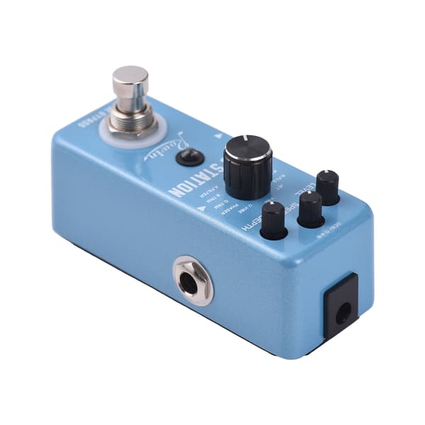 Rowin Gitarr Effektpedal MOD Station Gitarrpedal 11 Lägen Gitarr Effektpedal och LEVEL/SPEED/DEPTH Kontrollrattar med True Bypass DC 9V 6.35mm In