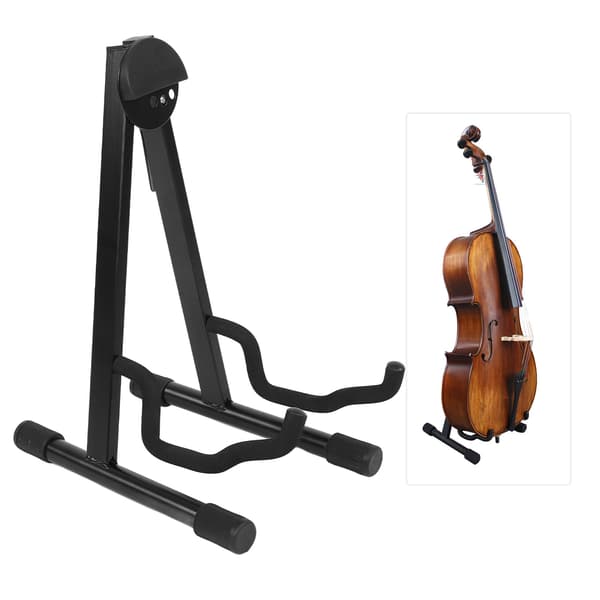 Cellostativ Vikbart Stöd A-ram Display Förvaringshållare Violin Gitarr Bas Tillbehör Svart