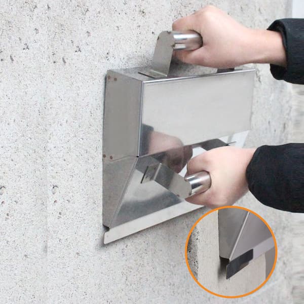 Spartel i rustfrit stål til pudsning af væg- og loftfinish