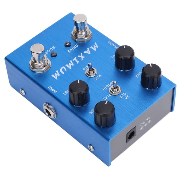 Overdrive Dual Channel Pedal Drive Boost Knob Effektpedal til Elguitar Bas DC 9V Input