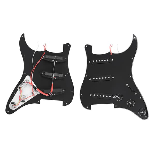 1 sæt DIY elguitar-sæt Pickguard bagdæksel bro-system til ST-stil guitarer