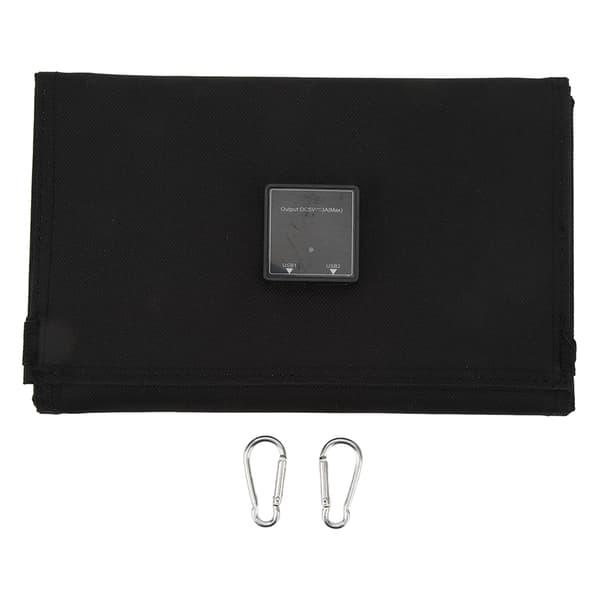 Sammenfoldelig Soloplader 30W 5V Dobbelt USB Power Bank Panel til Udendørs Vandring, Camping & Smartphone