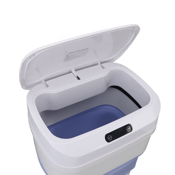 Beröringsfri 17,5L Smart Papperskorg i Plast med Rörelsesensor, Vikbart Lock, för Kök
