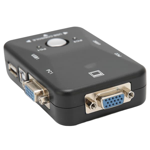 2-portars dubbel bildskärm USB 2.0 KVM-switch, 1920x1440, för Windows 95/98/SE/2000/ME/XP