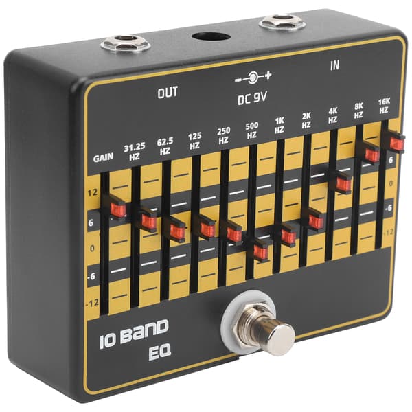 Gitarreffekter 10-bands skjutreglage Equalizer Modulation Harmoniska elgitarrtillbehör