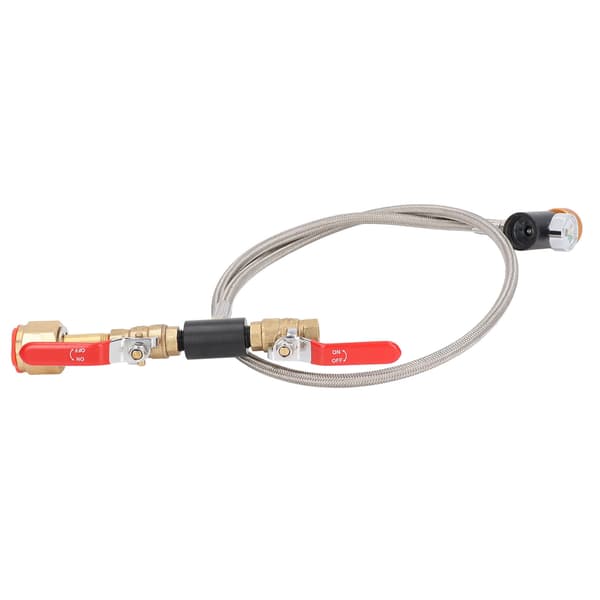 CO2-cylinderpåfyllningsadapter CGA320 G1/2 Dubbelventilslang med tryckmätare