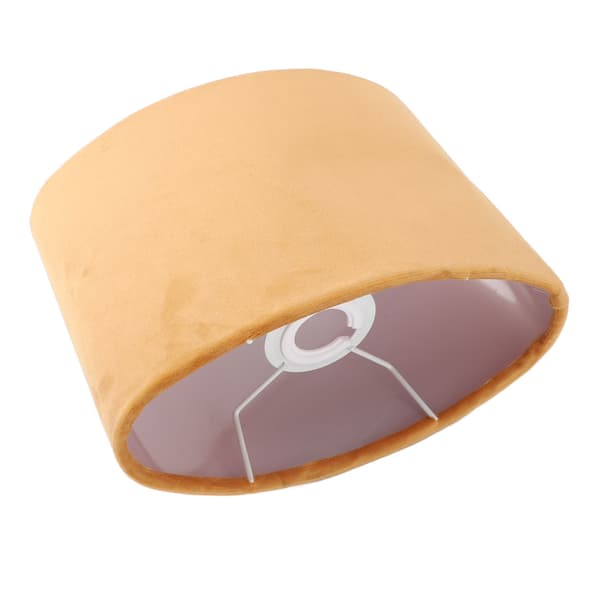 Guld Oval Linne Lampskärm, E27/E14 Passar Bordsgolvlampa, Modernt Skydd, 1-pack
