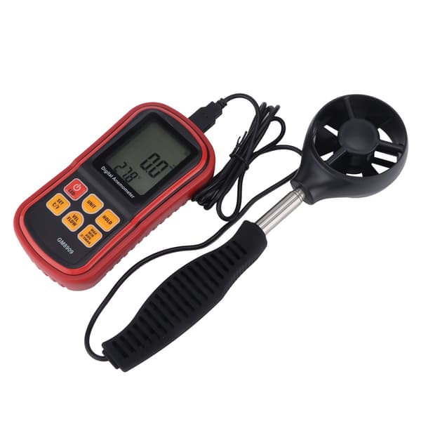 GM8909 Digital Anemometer Håndholdt Vindhastighedsmåler med Data Hold, Multifunktionel Vindmåler