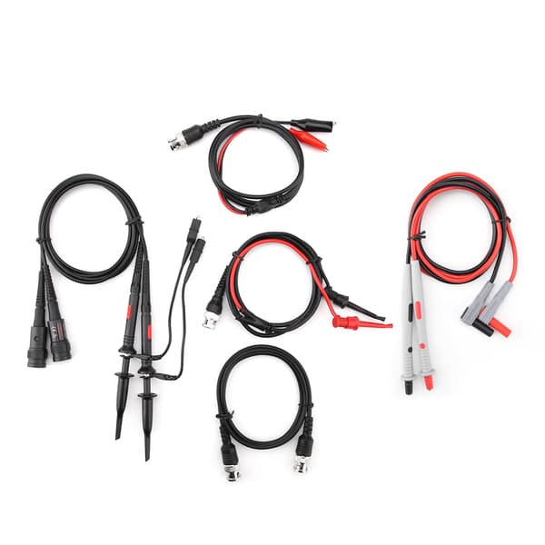 Oscilloskop Multimeter Testkabelkit med Krokodilklämmor, Utbytbara Probespetsar, P1260D