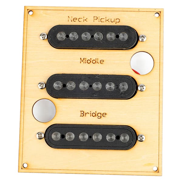 Svart Ljudlös 6-Ljudhåls Elgitarr Single Coil Pickup Kit