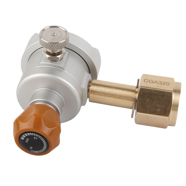 CO2-cylinderpåfyllningsadapter för Terra Art Soda Maker - CGA320 hane silver