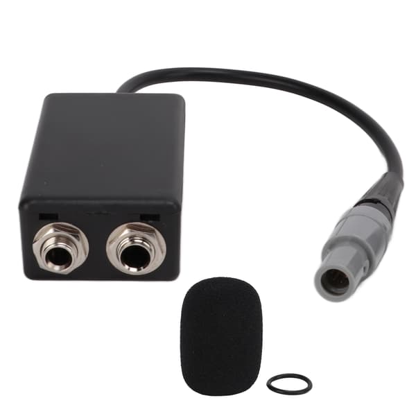 Luftfart headset adapter GA Dual Female til LEMO 6-bens hanstik til pilot