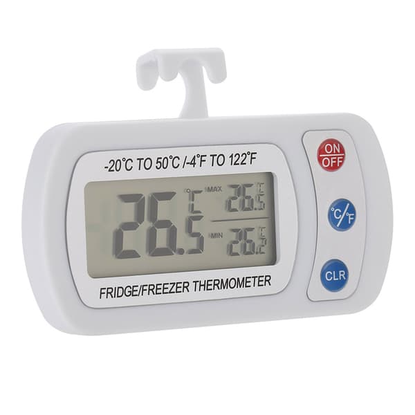 Stor LCD Kyl/Frys Digital Termometer med Justerbart Stativ & Hängkrok