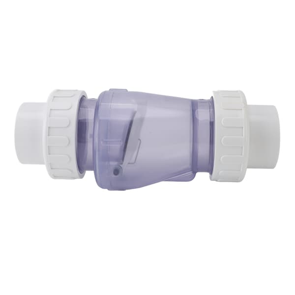 2\" Klar Backventil för Poolpumpar, Anti-Backflödesersättning, Hållbar Plast, 2-pack
