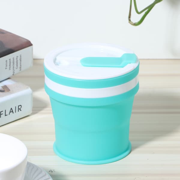 350 ml hopfällbar silikonmugg bärbar resemugg för utomhuscamping