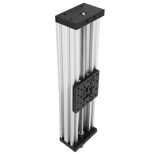 Skrueslæde Lineærbord Aluminiumlegering 3D-printer Graveringsmaskine Bly 2mm Sort/SølvSølv 250mm