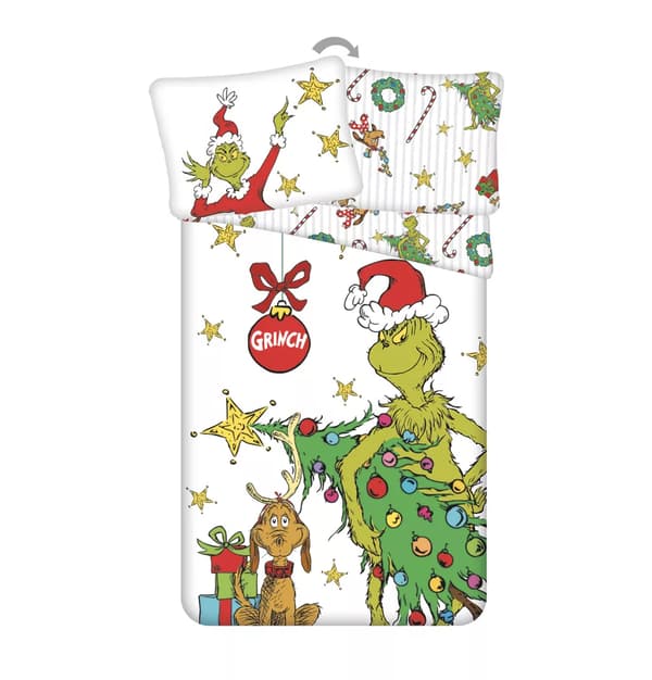 The Grinch Påslakanset – 140 × 200 cm, 100 % Bomull