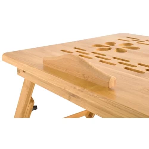Bambus laptopbord – justerbart natbord til 17” bærbar computer