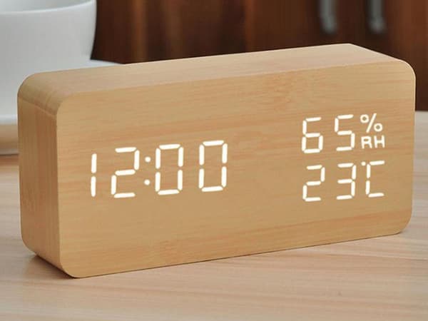 Elektronisk vækkeur termometer hygrometer usb