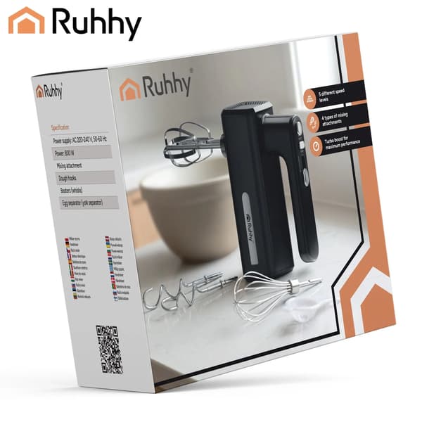 Håndmixer 800 W – 5 hastigheder og turbo