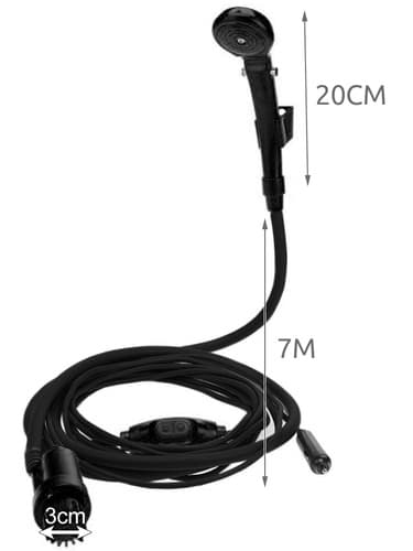 Bærbar campingbruser 12V – bruser med pumpe