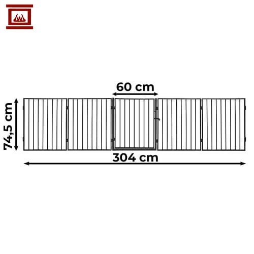 Kaminskydd - Säkerhetsgrind till kamin-Enkel eldstadsgrind BK-2961