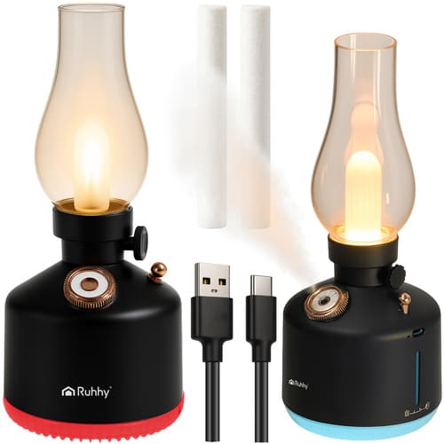 USB-luftfugter og aromadiffuser – Retro-design med RGB LED