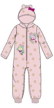 Peppa Pig Dots barn lång pyjamas, overall