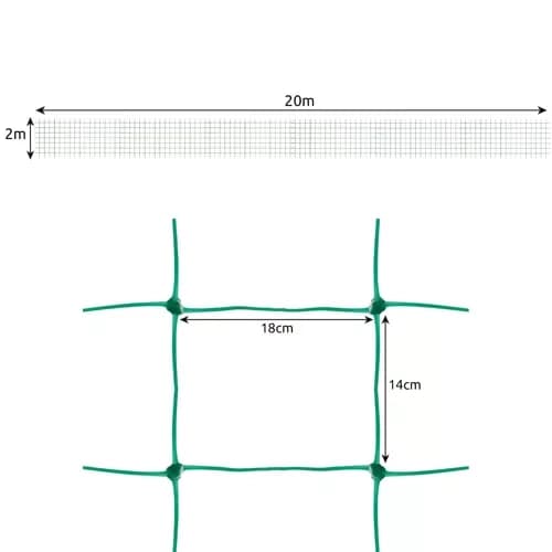Växtnät 2x20m – stort klätterstöd för odling
