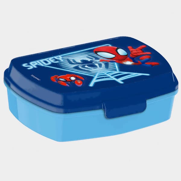 smörgåslåda + aluminiumflaska  set Spiderman Blue Web