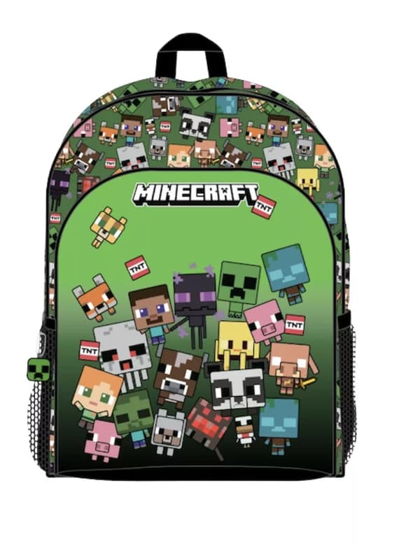 Minecraft Skoletaske 40 cm – Grøn