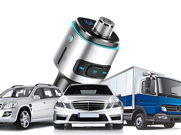 FM-sändare bil - Snabbladdare 2×USB + belysning