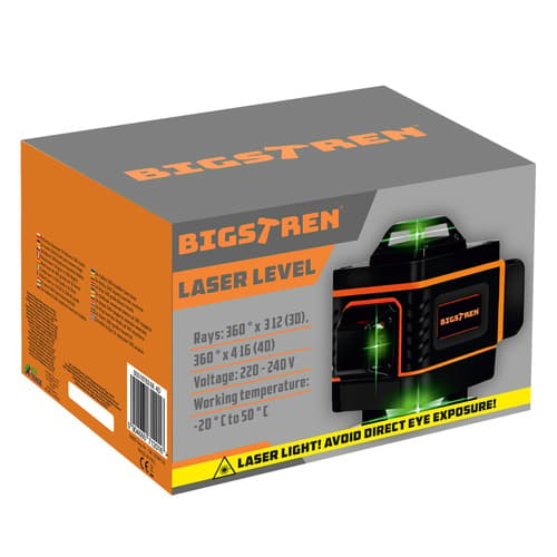 16 linjerin 4D 360° Laserpass – Grön Precisionslaser