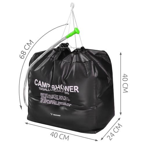 Solbruser 40L til camping og have – solopvarmet bruser