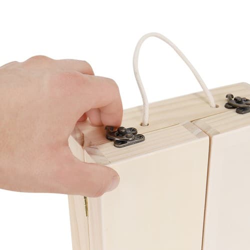Låda + set med träverktyg