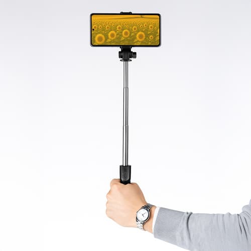Selfiepinne/stativ + fjärrkontroll