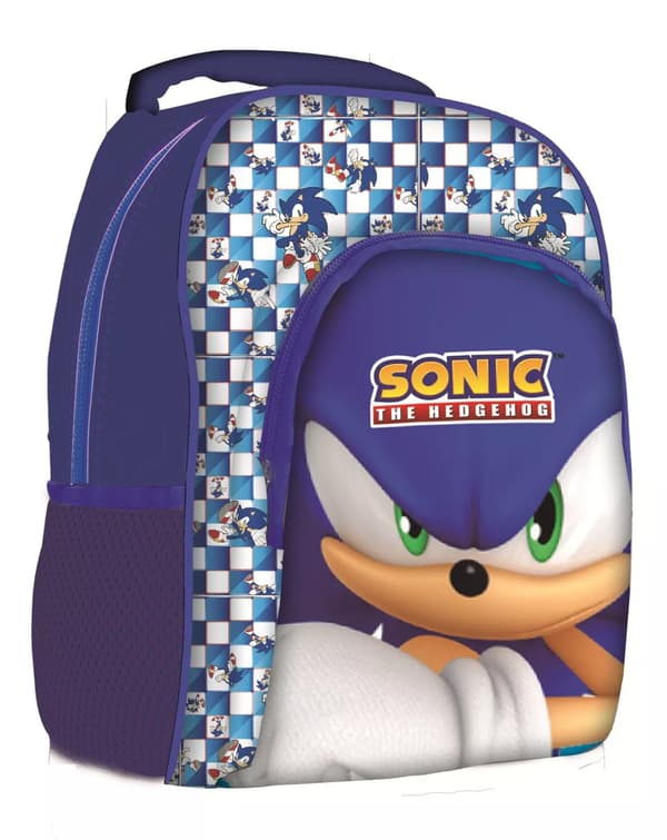Sonic the Hedgehog skoletaske 40 cm – Blå