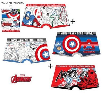 Avengers lasten bokserit, 4 kpl